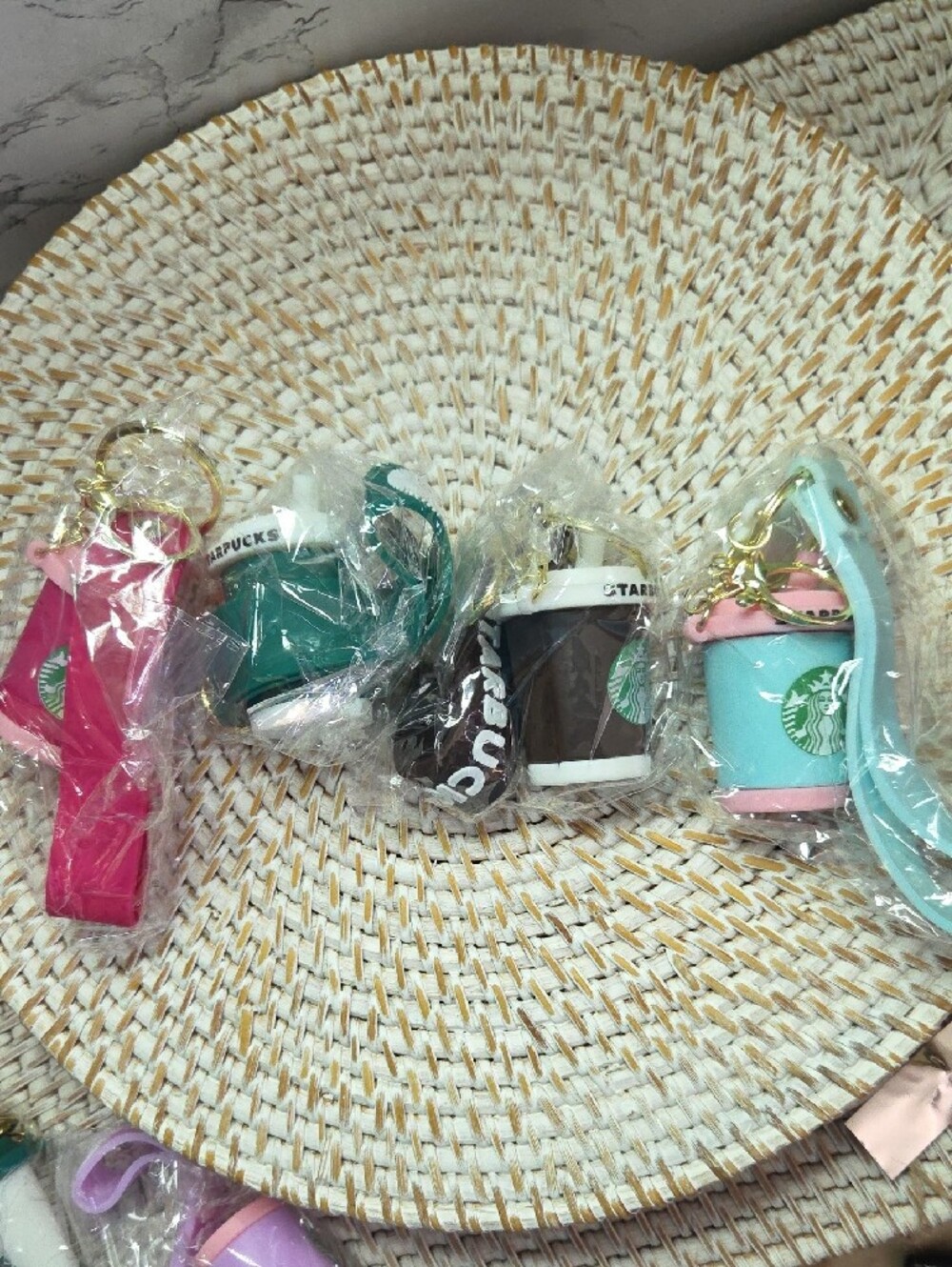 4 For 20 Starbucks Silicone Cup Keychain - Colors Will Vary - Picture 2 of 2